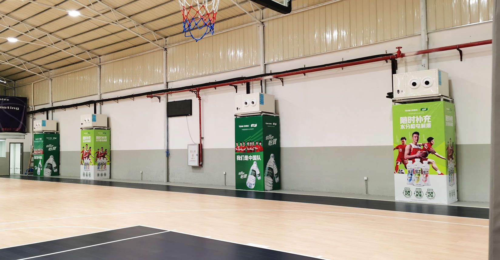 蒸發冷省電空調給籃球館降溫制冷案例.jpg
